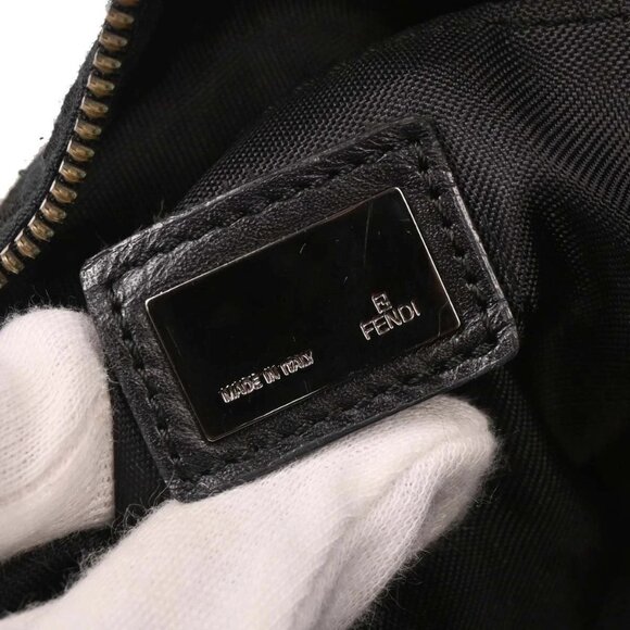 Fendi Black Canvas Zucchino Handbag - Picture 7 of 11